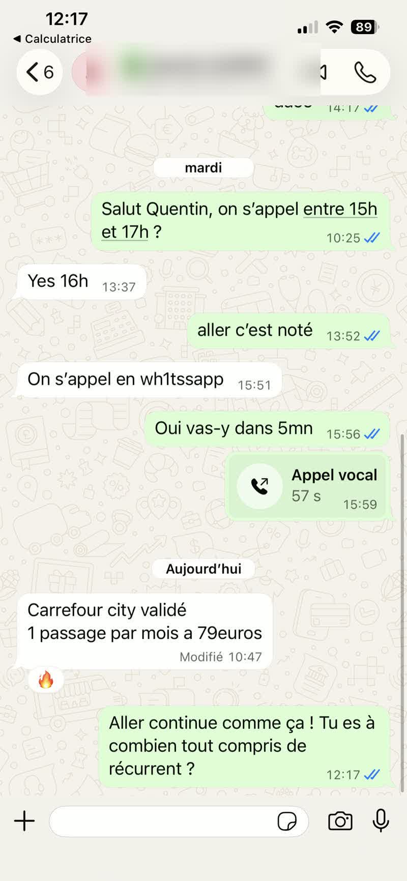 Contrat Carrefour City Quentin
